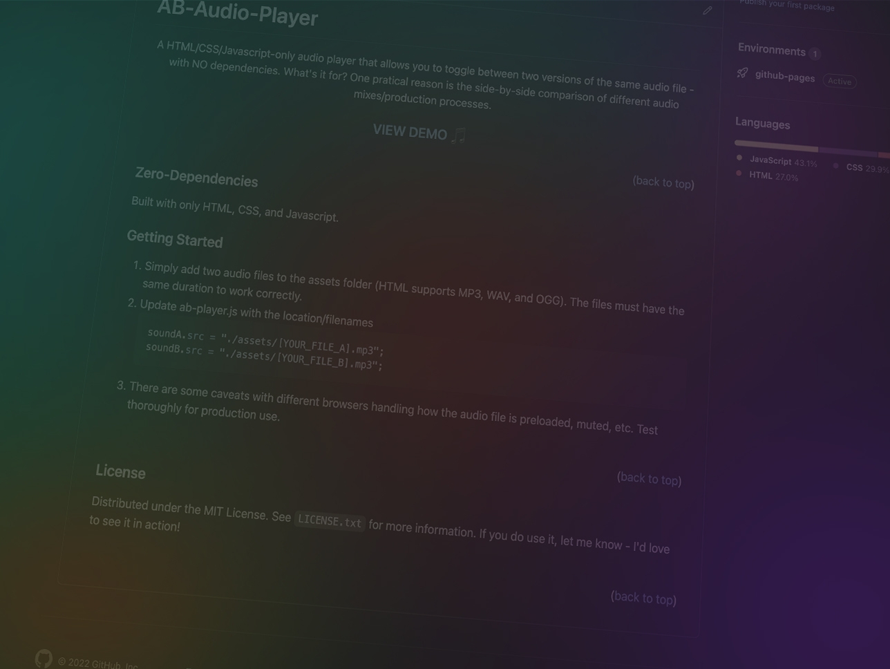 A/B Audio Player Background