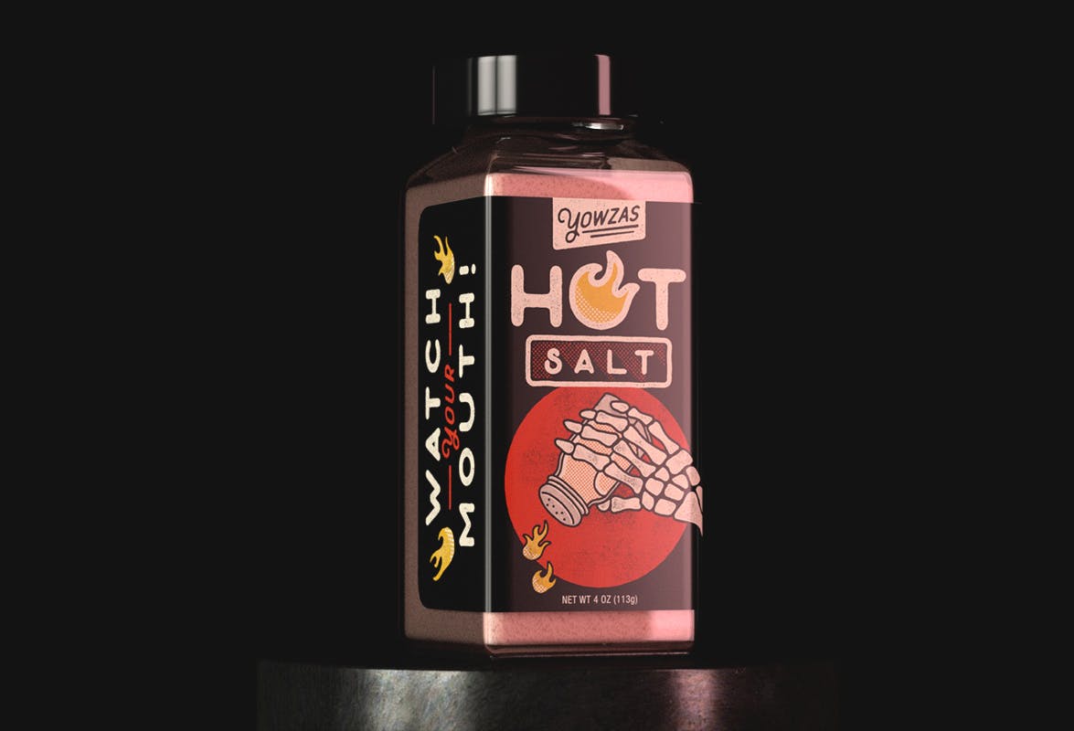 3d render of a Hot Salt product bottle