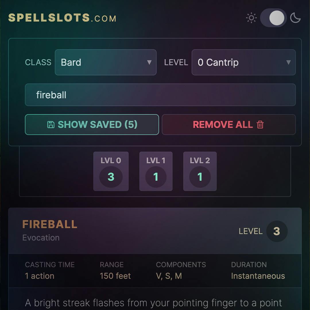 Spellslots.com project featured image
